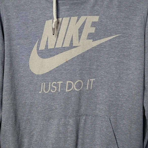 Nike blue hooded hoodie pullover sweatshirt sz Large - Image 2