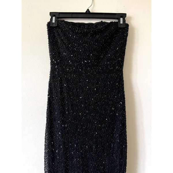 Oh Polly Florentina Embellished Corset Gown in Black Size 2 New - Image 5
