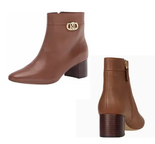 Ralph Lauren Lauren tan leather ankle boots - Image 3