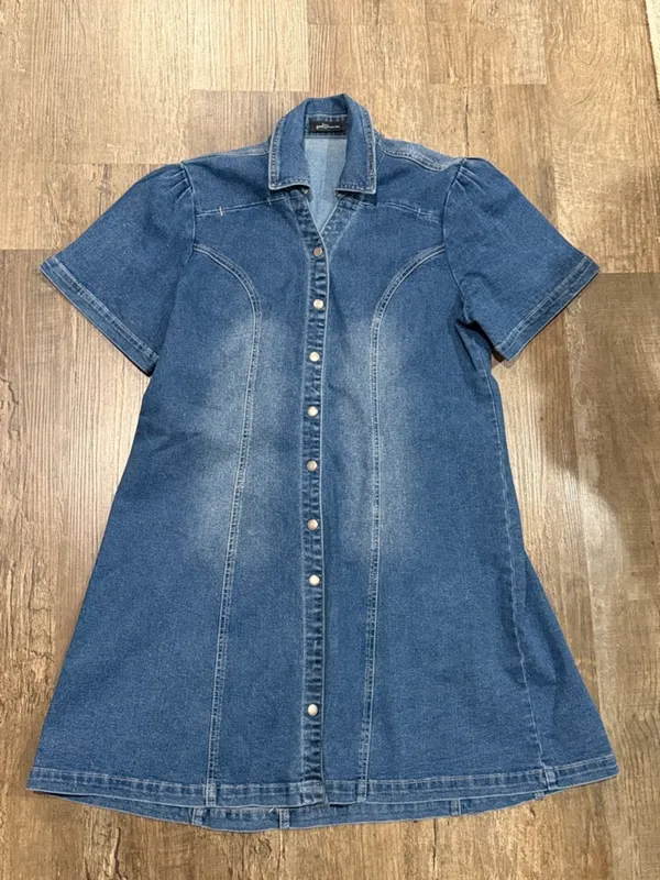 FINAL PRICE Goodtime USA Blue Denim Button-Front Dress - Image 6