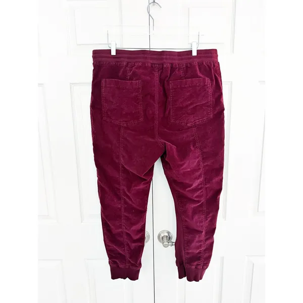 Anthropologie Leigh Corduroy Cargo Jogger Pants Burgundy Maroon Utility - Image 7