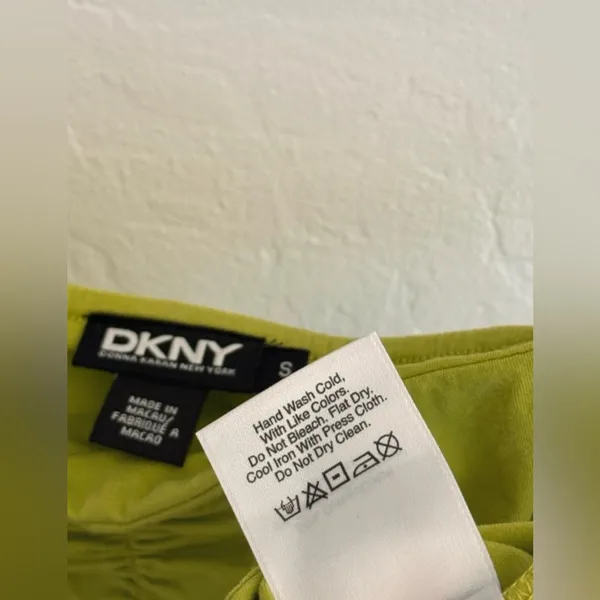 DKNY Lime Green‎ Ruched Cami Tank Top Size Small - Image 7