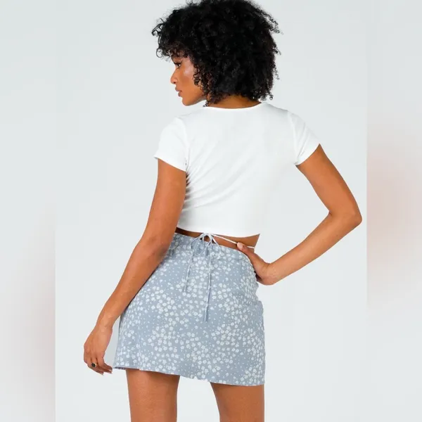 Princess Polly Flo Mini Skirt in Blue Size 0 New with tag - Image 2
