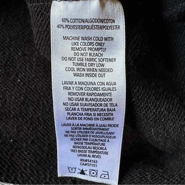 Calvin‎ Klein Black Long Sleeve Pullover Crop Sweatshirt Size XL - Image 7
