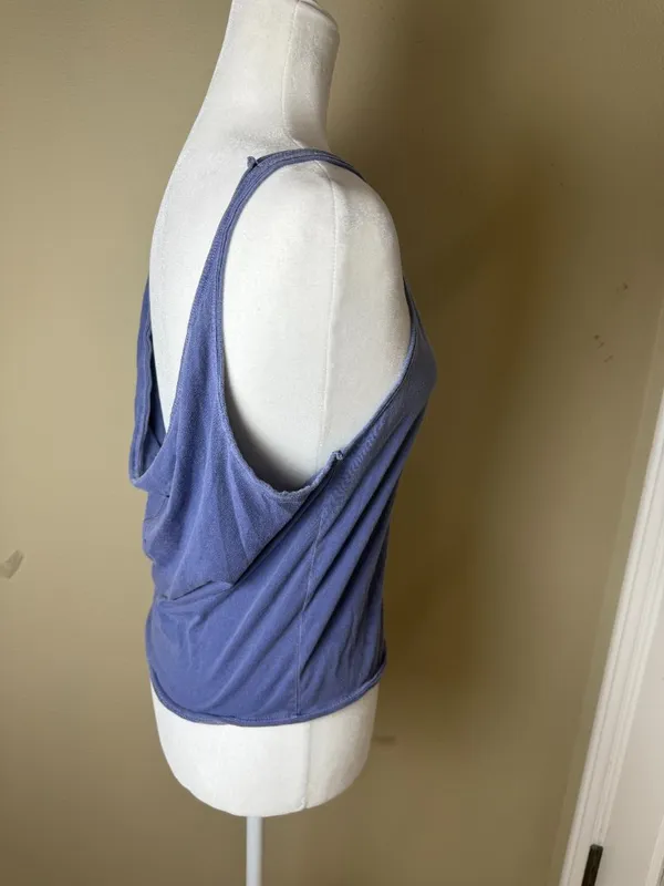 JOLYN Low Back Backless T Shirt Tank Top Blue / Purple Size Small - Image 4