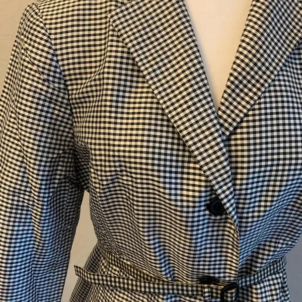 Oscar De La Renta vintage checkered blazer - Image 2