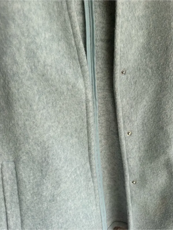 VERO MODA Wool-Blend Light Blue Gray Women's Coat - Image 5