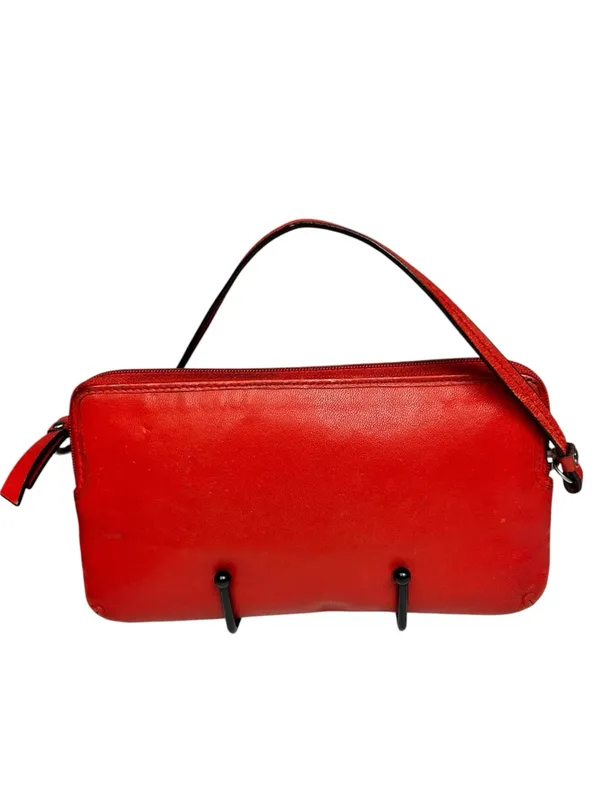 Coach Vintage Y2K Coral Red Leather Double Zip Wristlet Wallet Clutch Organizer - Image 3