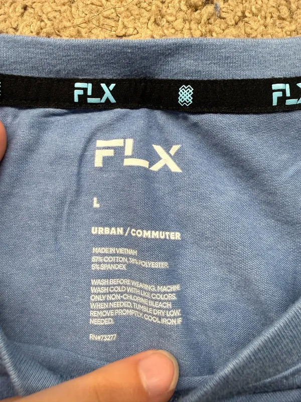 FLX Workout Tee Blue Size L - Image 2
