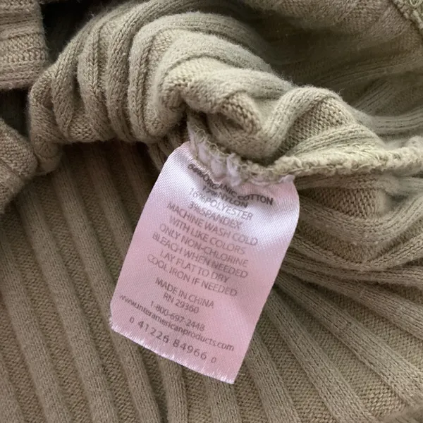 Dip‎ Organic Cotton Minimalist Ribbed Cardigan Layering Button Front Top XL - Image 6