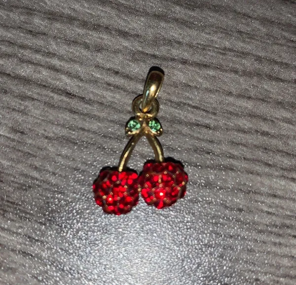 Cherry necklace Charm Gold - Image 2