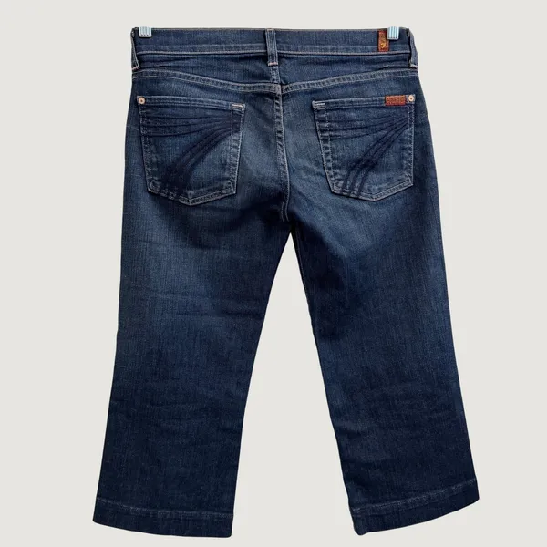 7 For All Mankind 7FAMK Dojo Crop Jeans Medium Wash Size 27 - Image 4