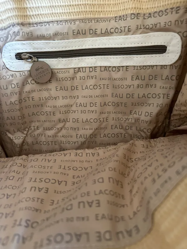 Lacoste Parfums Eau De Bag Woven Straw Tote Beach Bag (NEW) - Image 6