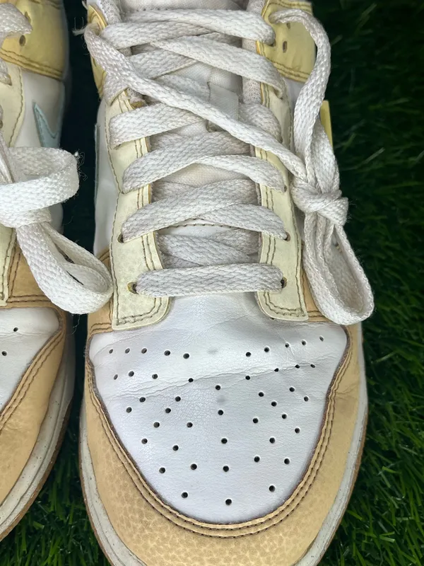 Nike Dunk Low Women’s Sneakers White Yellow Blue Gum Sole size 9 - Image 7