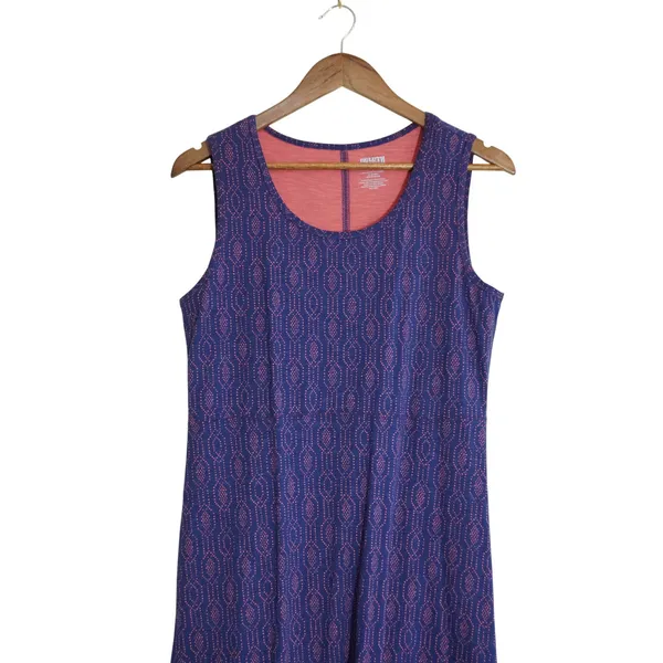 Duluth Trading Co Women's Size Small Purple Pink Geometric Print Maxi Dress - Image 2