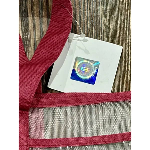 FSU Florida State Seminoles Vintage Old School Logo Garnet/Clear Mesh Tote Bag - Image 3