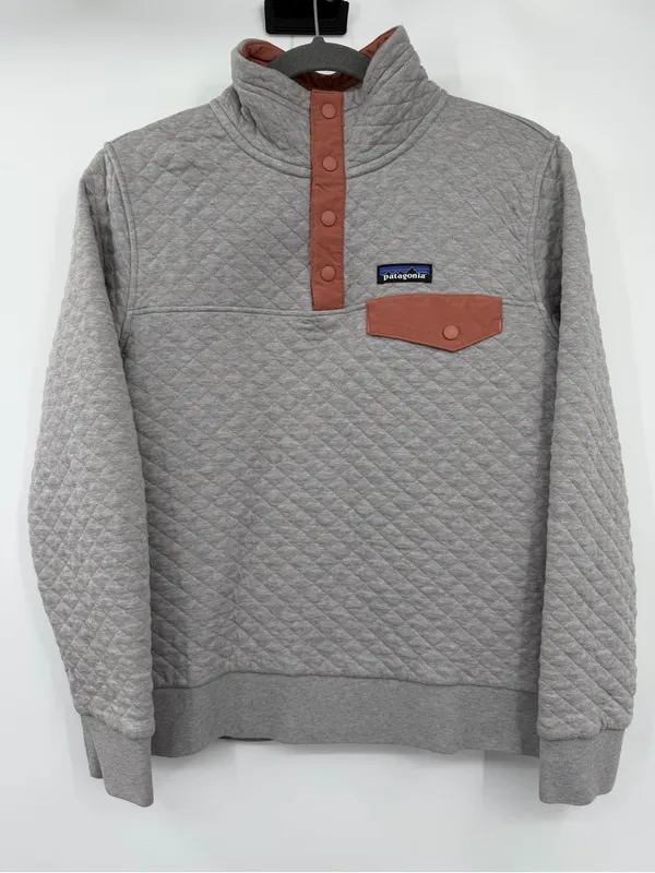 Patagonia Organic Cotton Quilt Snap-T Pullover Women’s Small Drifter Grey - Image 2