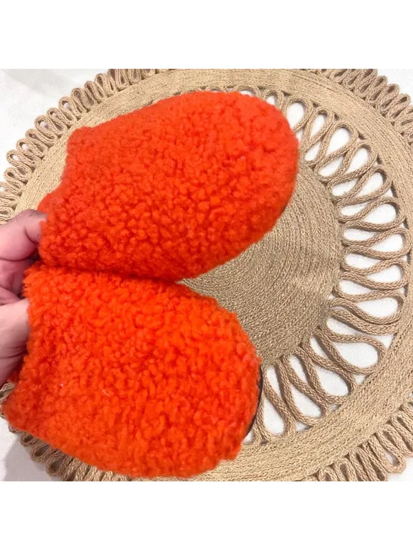 Bombas Women's Sunday Mule Slipper Orange Size W5 Sherpa Cozy - Image 7