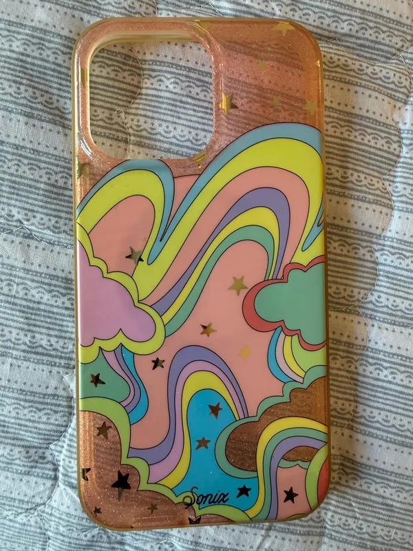 Sonix Y2K Rainbow Cloud 14 Pro Max iPhone Case Glitter Stars - Image 3