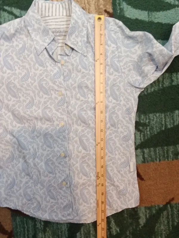 Barbour Womens Button Front Shirt Blouse Paisley Print Office Fitted Profession - Image 10