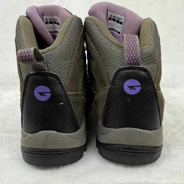 Hi-Tec Dri-Tec Waterproof Hiking‎ Boots Womens 11B Brown Purple Leather 9022 - Image 7