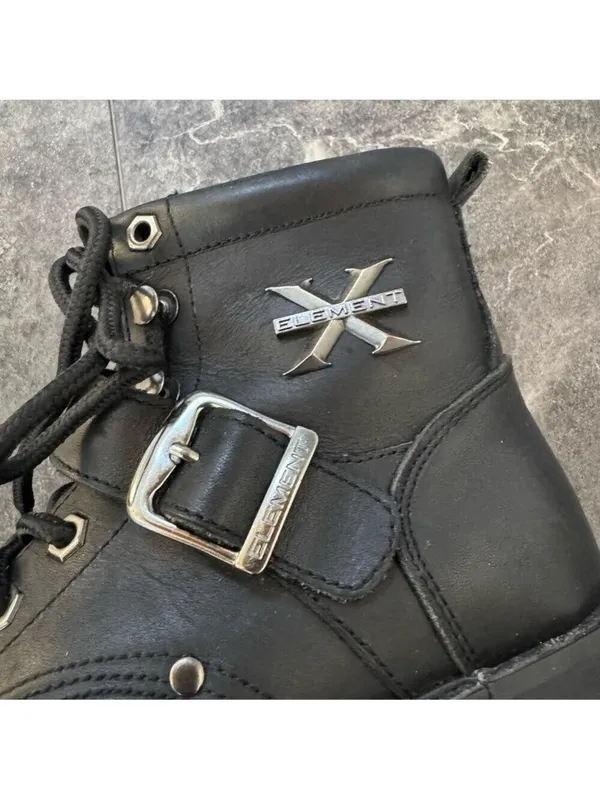 Xelement Black Leather Lace Up Boots Oil Resistant Style 2451 Size 7.5 - Image 6
