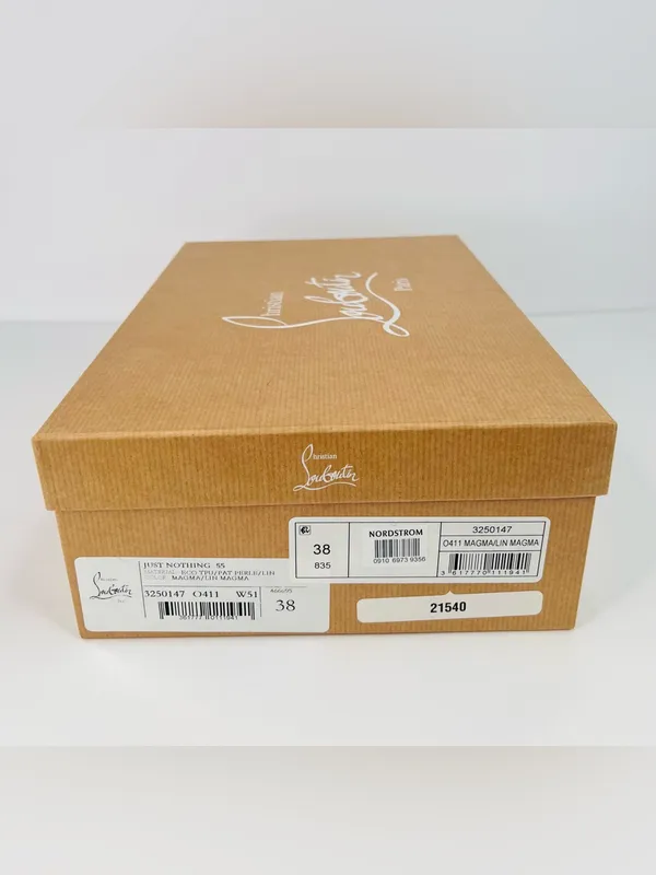 Christian Louboutin Just Nothing 55mm PVC Mules Patent Leather Pumps Size EU 38 - Image 4