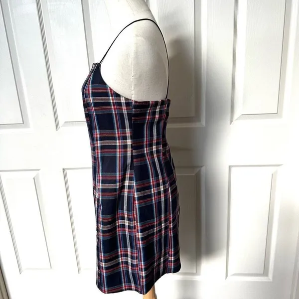 Urban Outfitters blue and red plaid mini dress - Image 4