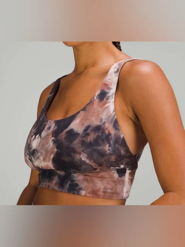 Lululemon Align Tank Top Size 2 Diamond Dye Tie Dye Brown Grey Built In Bra - Image 3