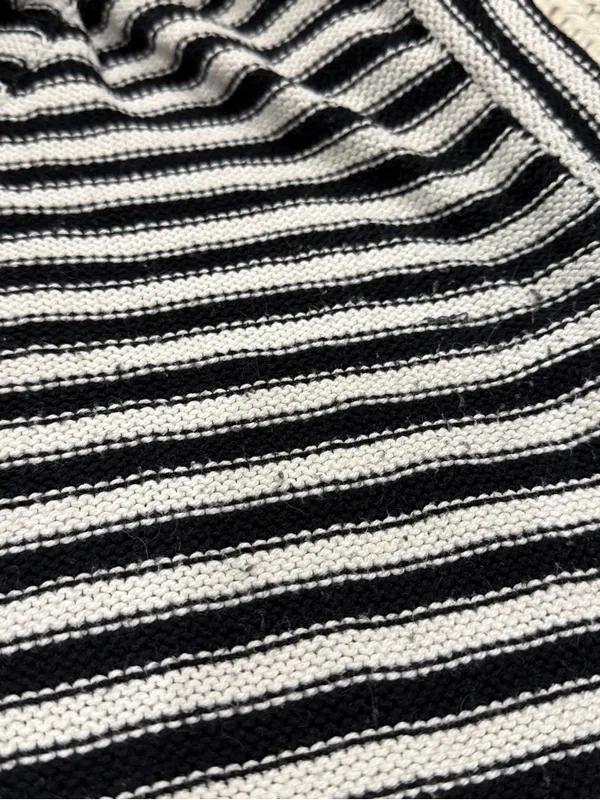 Anthropologie Field Flower Black and White Striped Turtleneck Sweater - Image 10
