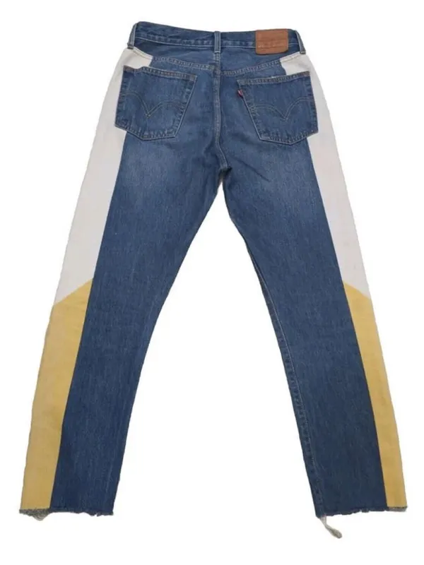 LEVIS Colorblock High-Rise MOTO SHOW TEETH ZIPPER CUFF Jeans 27 - Image 8