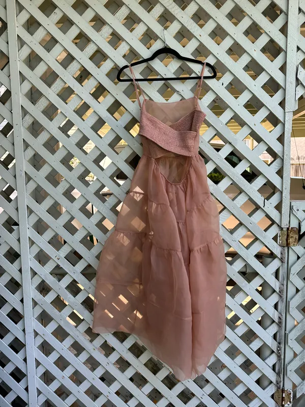 Anthropologie X OhSevenDays Tiered Sheer Midi Dress - Image 9