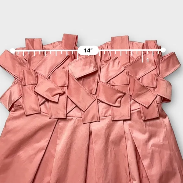 Fumblin’ Foe Pink Coquette Cocktail Party Strapless Taffeta‎ Mini Dress Size S - Image 4