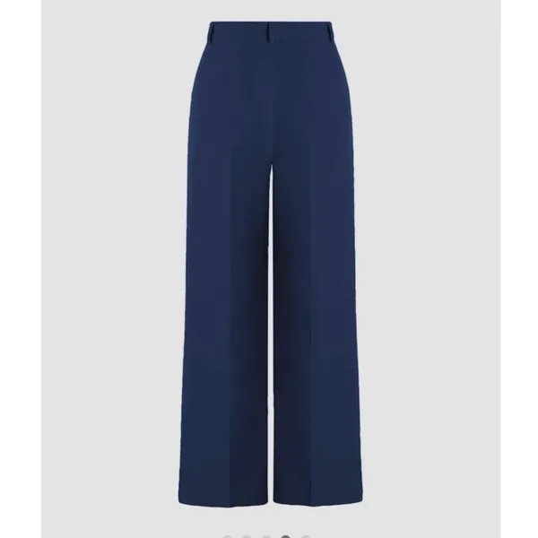 Cider Navy Blue Mid Rise Pleated Straight Leg Pants Size XL - Image 4