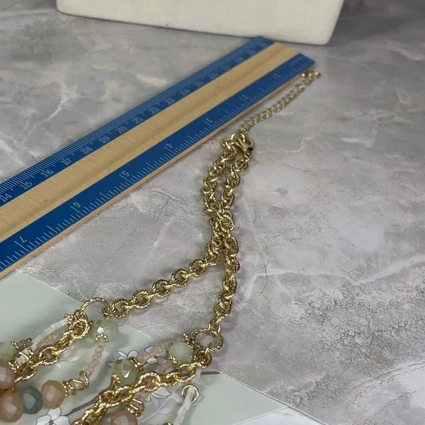Multi layered faceted pastel stones with a teardrop peach decor boutique - Image 6