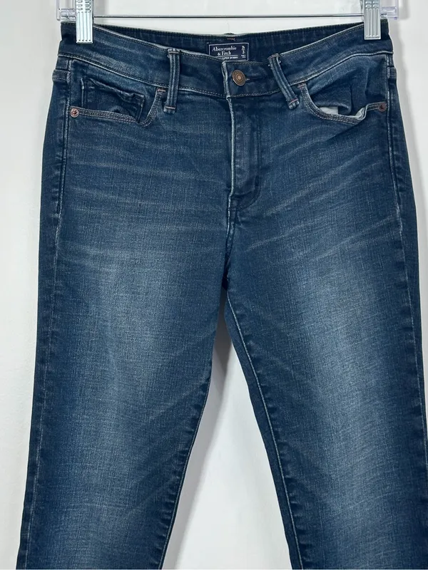 Abercrombie Harper Super Skinny Jeans Size 26 / 2R Dark Wash Stretch - Image 2