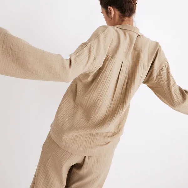 Madewell Double-Gauze Oversized Pajama Shirt - Image 3