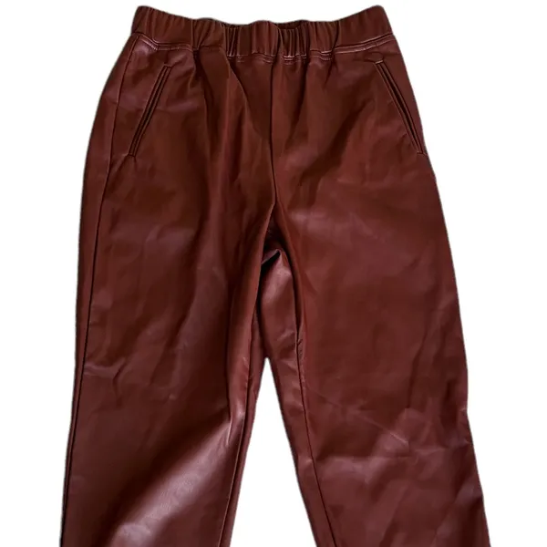 NWOT INC International Concept Faux Leather Joggers Pant High Waisted M - Image 4