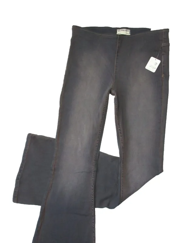 NWT Free People Penny in Back Alley Blue Pull-on Stretch Flare Jeans 30 - Image 4