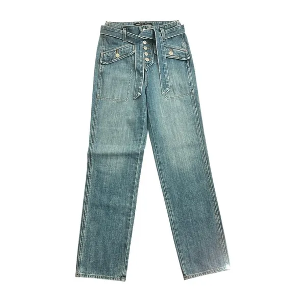 Veronica Beard Rinley High Rise Cropped Jeans Durango Wash 24 - Image 3
