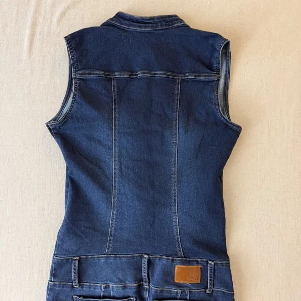 LOWLA Colombian Shapewear Denim Jumpsuit Butt Lift Tummy Control Size 9‎ - Image 6
