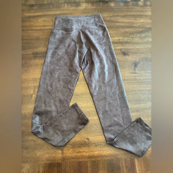 Aerie Leggings Women’s Small Offline Brown Shiny Pants - Image 3