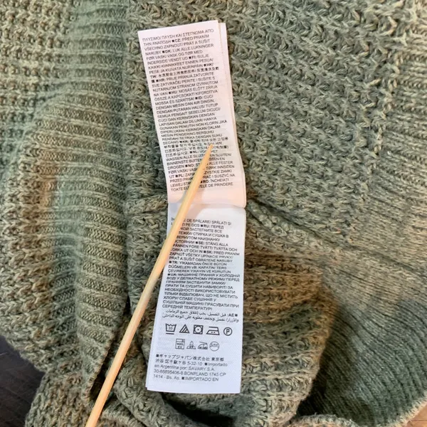 GAP Womens XS Olive Green Waffle Knit Hoodie Drawstring‎ Pullover Casual - Image 6
