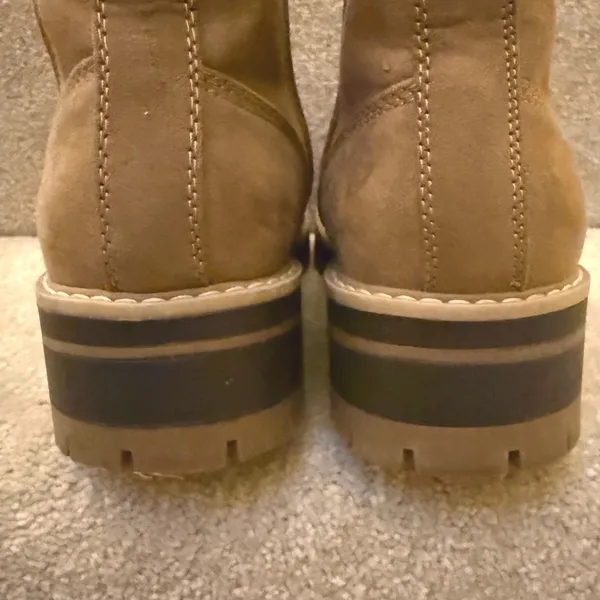 Time‎ and Tru Chelsea Ankle Boots Tan Faux Suede Lug Sole Womens 9W WWTT41FF006 - Image 3