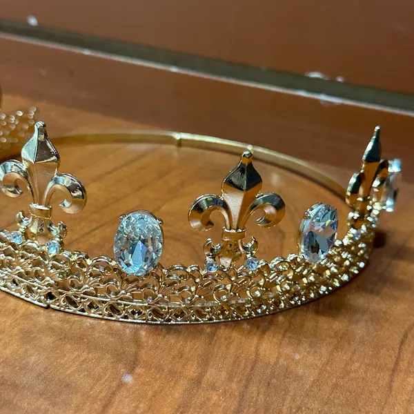 Gold Tiara with Crystal Accents - Image 5