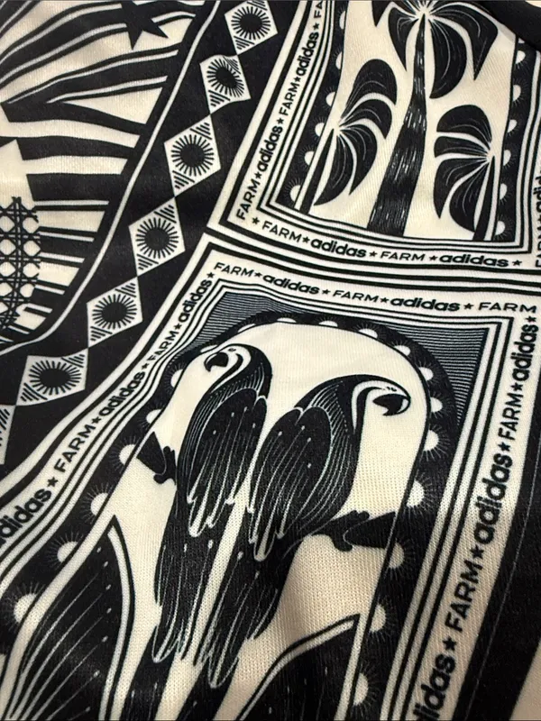 NWT Adidas x Farm Rio Skirt Black White Graphic Print JD6312 Large Streetwear - Image 9