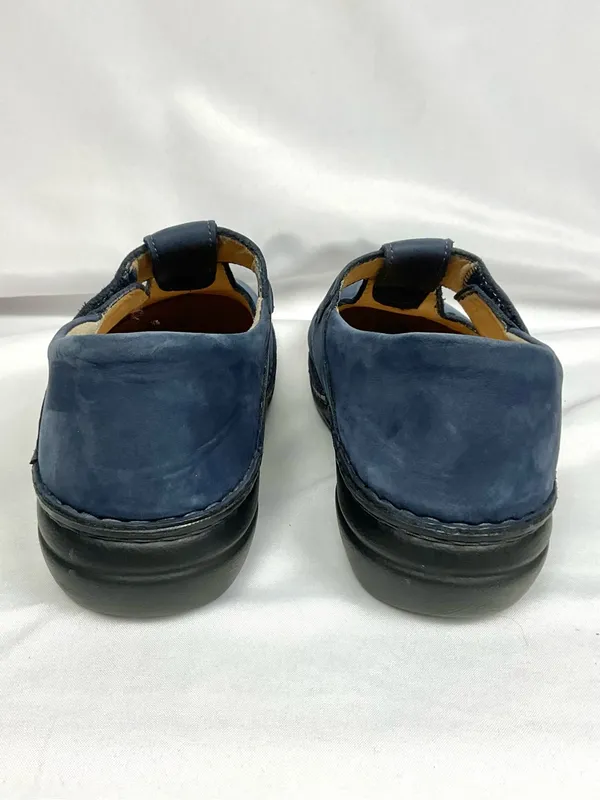 Finn Comfort Nashville Blue Mary Jane Clogs Nubuck Suede Size 40 T Strap - Image 7