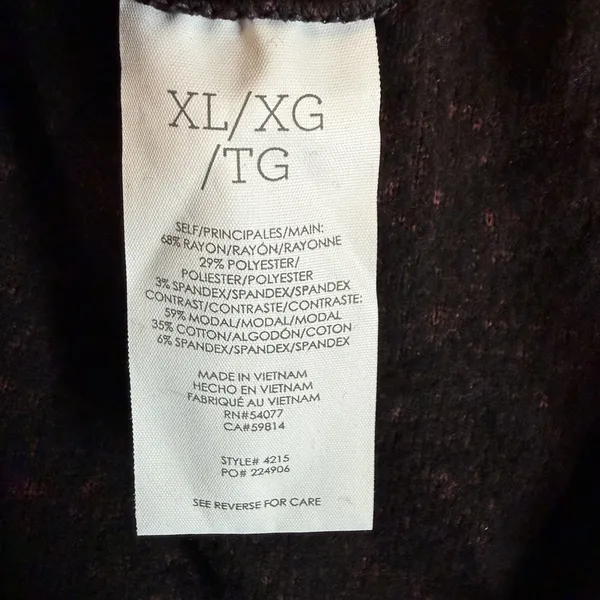 Cabi Cuddle Dress XL Black Burgundy Red Whimsigoth 1/4 Zip #4215 Pocket Collar - Image 5