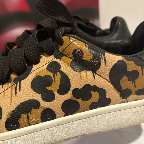 Coach High Line Wild Beast Leopard Print Pebble Leather Low Top Sneakers Sz 8.5 - Image 7