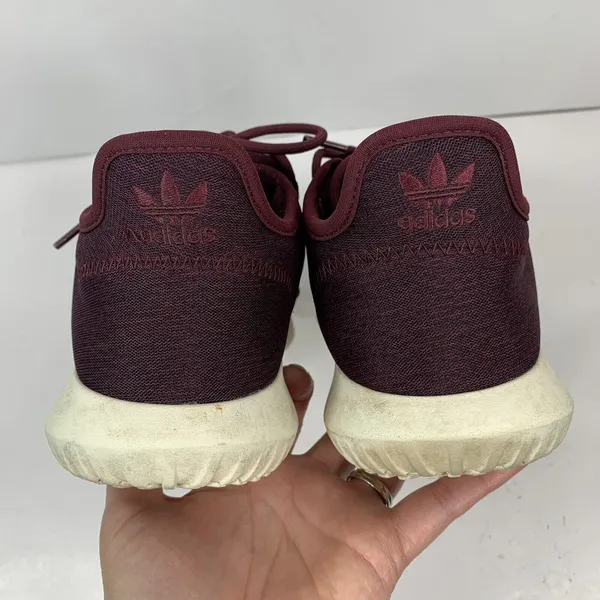 Adidas Size 10 Tubular Shadow Maroon Burgundy Knit Sneakers CQ2461 Low Top Shoe - Image 10